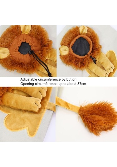 Dm Cbtx Kanvas Genişletilebilir Küçük Aslan Şekli Kedi Köpek El Çantası, Küçük Koyu Gri