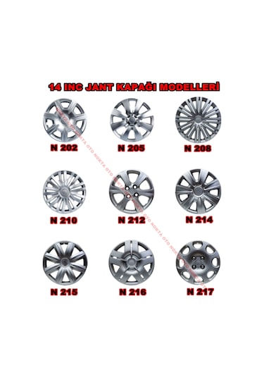 Rıms Toyota Verso Uyumlu 14 Inc Jant Kapağı Takımı Logolu