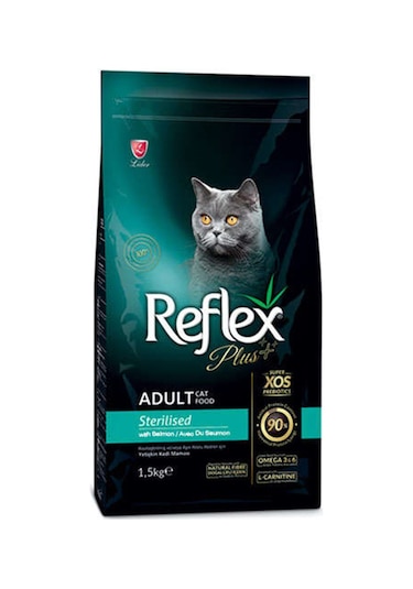 Reflex Plus Somonlu Kısırlaştırılmış Yetişkin Kedi Maması 3 x 1500 G