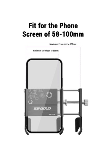 Alüminyum Alaşım Bisiklet Mobil Telefon Tutucu Scooter Döner Akıllı Telefon Tutucu Kırmızı