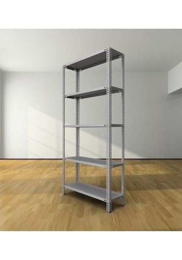 Uzmangrupraf Uzman Grup Raf Çelik Raf-5 Raflı 2Metre 59X93 Çelik Raf-Depo Rafı