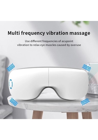 Şerit 6d Akıllı Hava Yastığı Isıtma Bluetooth Müzik Titreşim Göz Masaj Cihazı Lp152s Çok Renkli