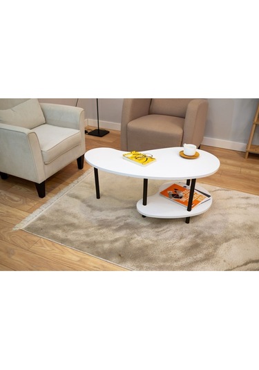 Yüksek Kalite Orta Sehpa 2 Raflı Ahşap Ayaklı Fasulye Gazetelikli Dekoratif Lüks Sehpa Beyaz Yüksek Kalite Orta Sehpa 2 Raflı Ahşap Ayaklı Fasulye Gazetelikli Dekoratif Lüks Sehpa Beyaz