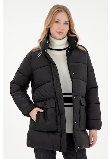 U.s. Polo Assn. Kadın Siyah Kaban 50292747-vr046 Siyah