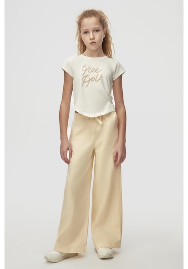 Nk Kids 58813 Kız Çocuk Krem Summer Pantolon Krem