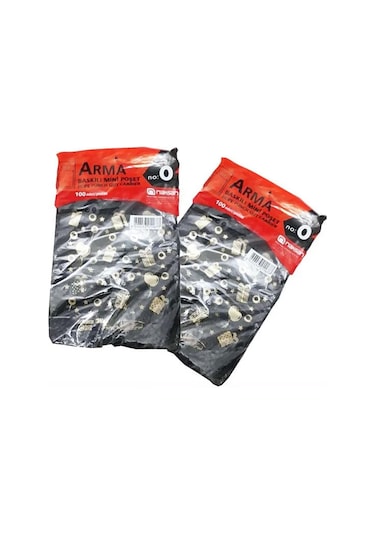 Arma Baskılı Mini Blok Poşet Torba No: 0 Siyah 100'lü 20 x 30 CM