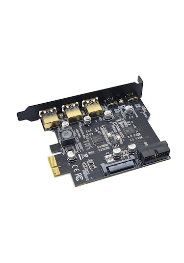 5 Port Pci-e Express Usb 3.0 Type C 3.2 Çoklayıcı Riser Kart