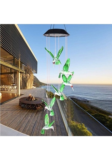 Trendooze Güneş Enerjisi Rüzgar Çanı Lambası - Renk Değişen Bahçe Işığı