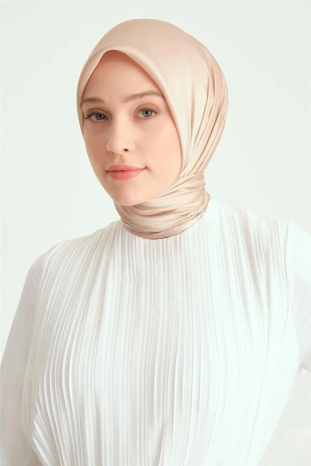 Armine Elbise Ortd9435-1 Ekru Beyaz