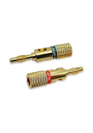 8pcs 4mm Altın Kaplama Hoparlör Kablo Soketi Hoparlör Hattı Amplifikatör Konnektör Hoparlör Terminal Banana Kafa Sesi Renk: 8 Kırmızı