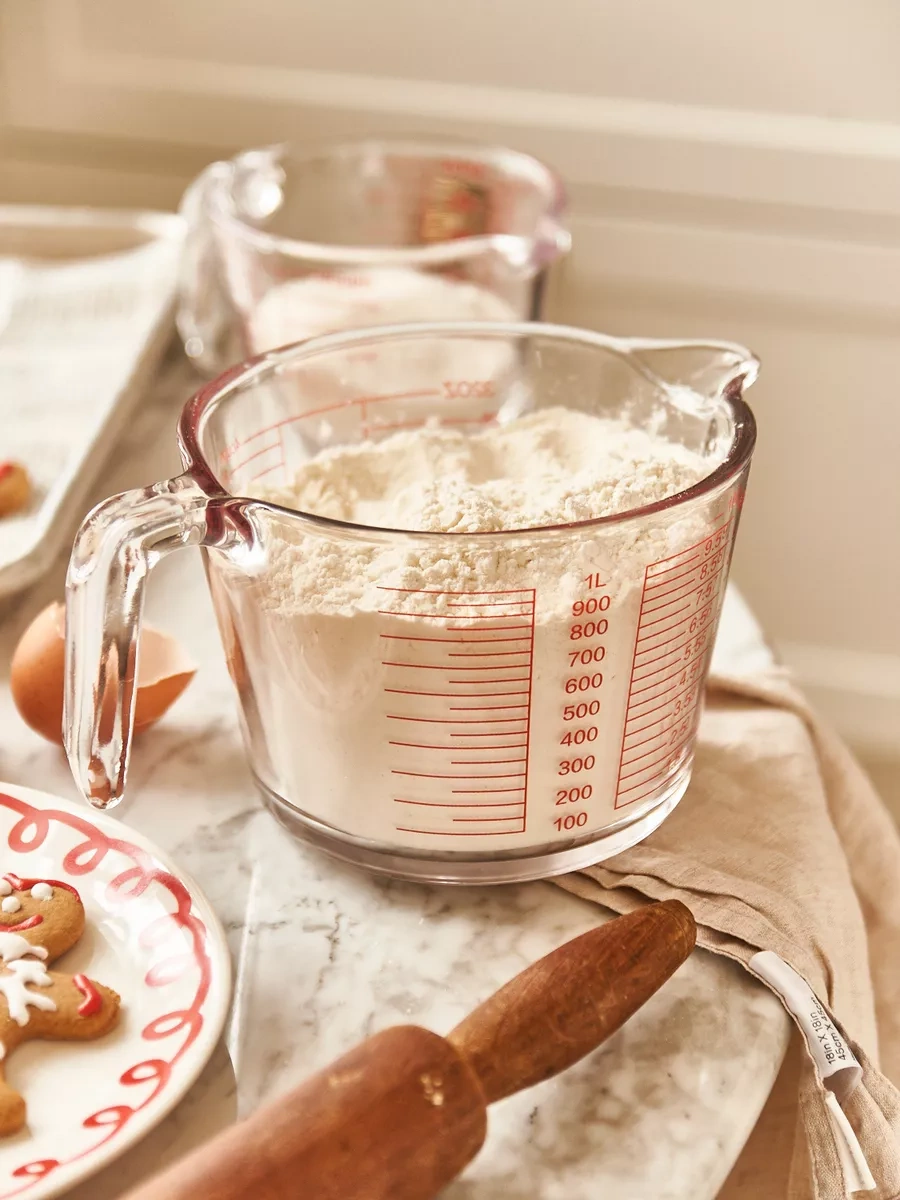 Roomi Mutfak İçin Ölçü Kabı 1 Litre Cam 181365247 Beyaz