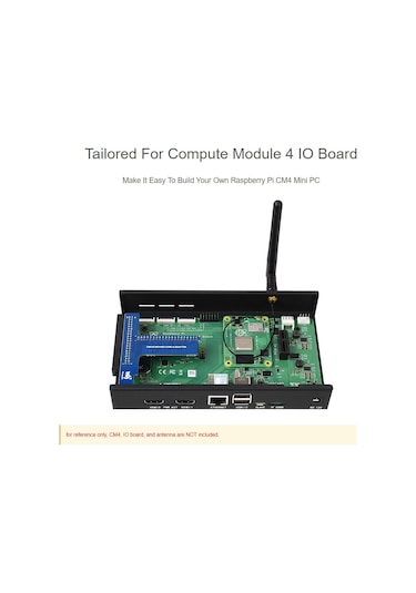 Raspberry Pi Cm4 Io Kartı İçin Waveshare Metal Kutu A, Soğutma Fanlı