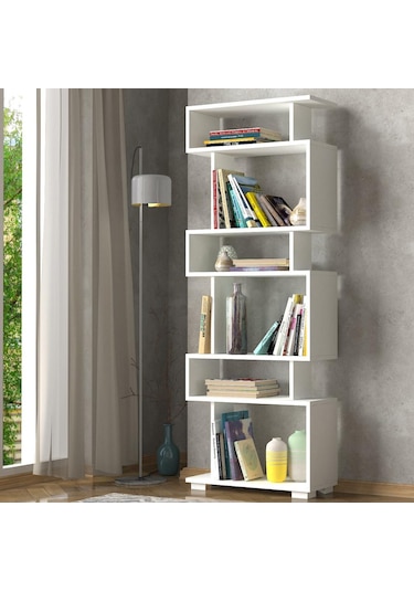 Dekorister Blok Kitaplık Beyaz