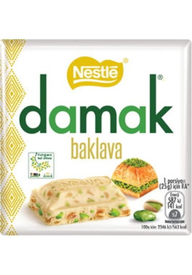 Nestle Damak Baklava Beyaz Kare Çikolata 6 x 60 G