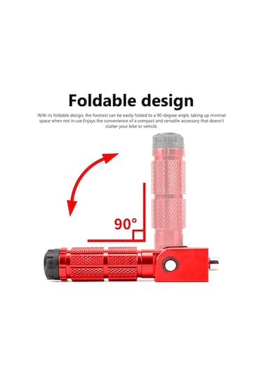 Ulzyvf Katlanır 8mm Motosiklet Pedalı - Alüminyum, Kaymaz, Evrensel Uyumlu, Dayanıklı