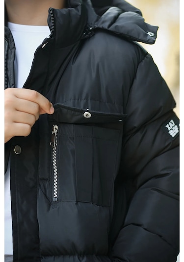 Erkek Çocuk Şişme Mont Km.0041 Siyah