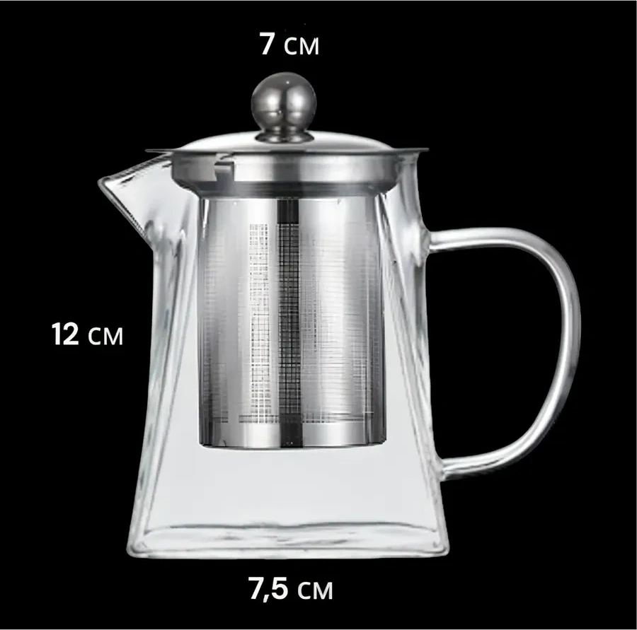 Pro Caj Cam Demlikli Cam Çaydanlık 167757194 Gri