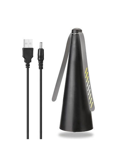 Şarj Edilebilir Dış Mekan Çok Fonksiyonlu Sinek Kovucu 360 Rotasyon Fan Tipi Black