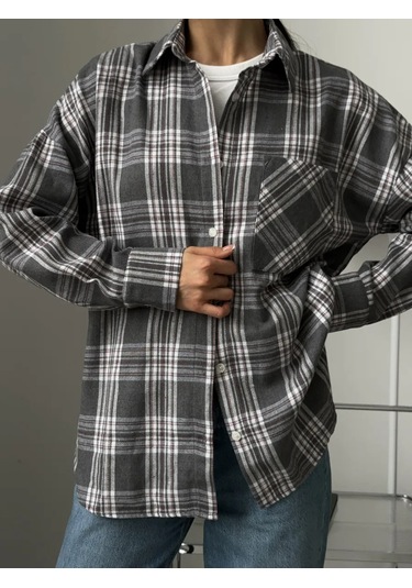 Seysha Oversize Kareli Gömlek 292810531