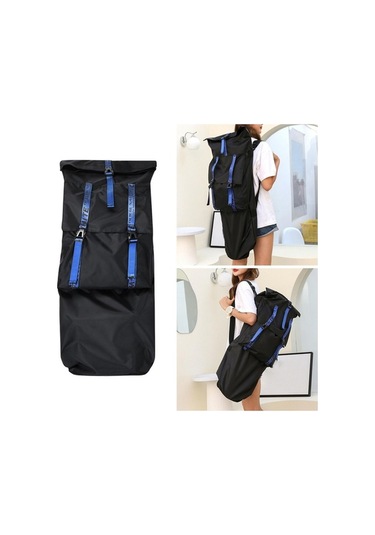 Pazly Suntek Kaykay Çantası Sırt Longboard Taşıma Mavi Dokuma Kumaş Çok Renkli