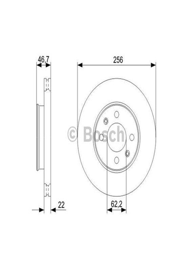ON FREN DISKI AYNASI ACCENT ERA 2006 2011 RIO 2005- I20 2007- 1.2 256MM BOSCH 0986479R77 OEM
