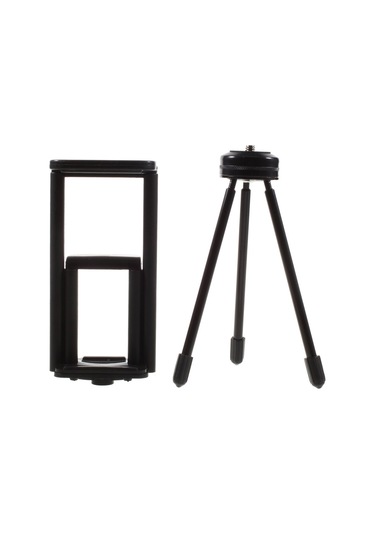 Butu Çok Fonksiyonlu Mini Metal Tripod + İphone İpad Samsung Akıllı Telefon Tabletleri İçin Çift Kelepçe