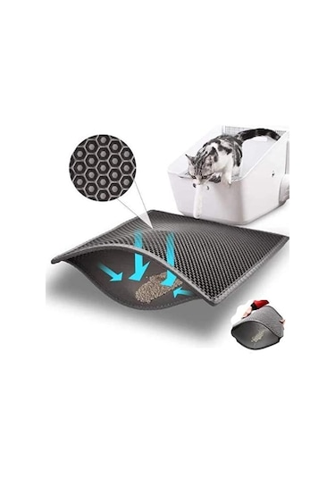 Perfect Elekli Kedi Kumu Paspası Gri 60X40 cm