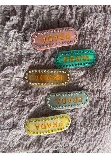 Prada Model Saç Tokası Yeşil Renk