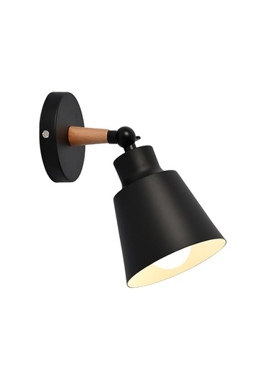 Teltree Nordik Tarzı Ahşap Duvar Lambası - Yatak Odası Ve Çocuk Odası İçin Şık Aydınlatma Gri