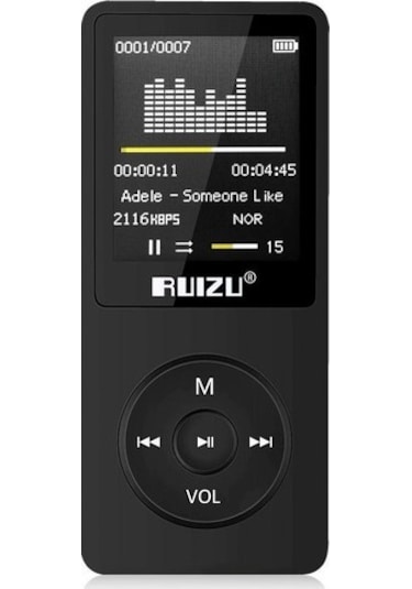Ruizu X02 4 GB Ultra İnce MP3 Çalar