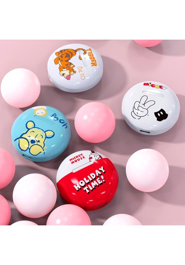 Mufunye Disney Lk02 Bluetooth 5.1 Spor Kulaklıkları - Mickey Tasarım, Hıfı Ses, Tws, Type-c Şarj Kutusu, In-ear Ergonomik Beyaz