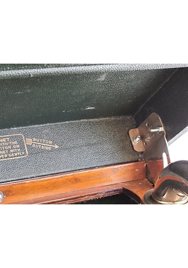 Polyphon Musik Antika Çanta Gramofon 079 Hafif Hasarlı