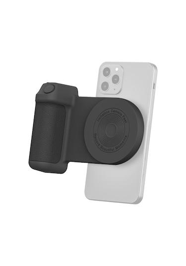 Geeroyoo Siyah Akıllı Telefon Tutucu: Manyetik Tutma, Bluetooth Bağlantı, Kablosuz Şarj 10w , Dikişli El Tutucu Ve Dahili Pil 200mah