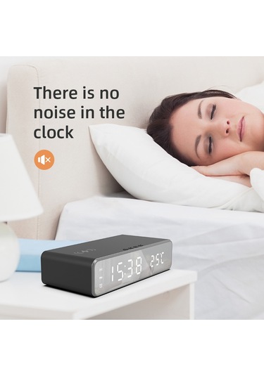 Yatak Odası İçin Dijital Çalar Saat Siyah