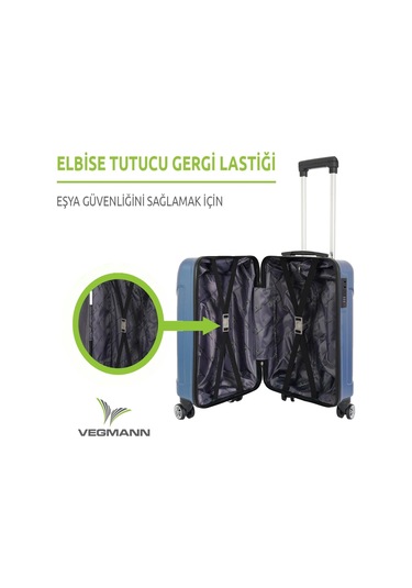 Vegmann Vela Mavi Kabin Boy Valiz Mavi