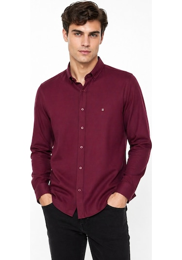 Rota Erkek Spor Silim Likralı Gömlek Bgl-st05413 Bordo