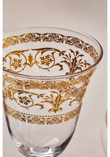 Karaca Royal Bone Victoria 25 Parça Bardak Kadeh Ve Karaf Seti Gold Gold