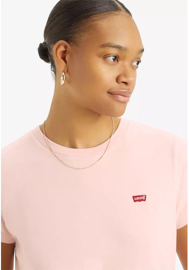 Levis Bisiklet Yaka Pembe Kadın T-shirt A4917-0006-4952 Pembe