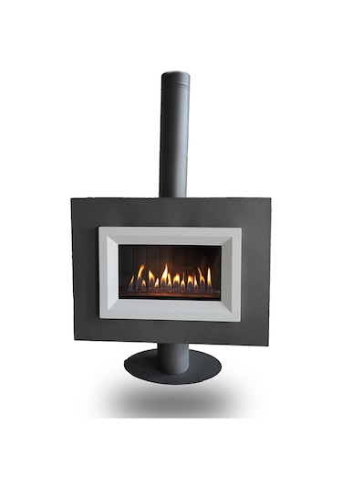 Mira H10F Freestanding Üstten Bacalı Şömineli Doğalgaz Sobası