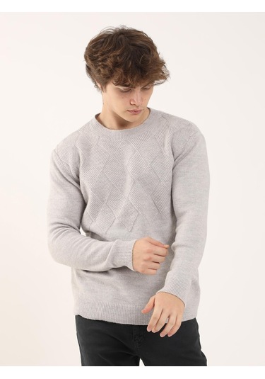 Dufy Gri Erkek Slim Fit O Yaka Triko - 97369 Gri