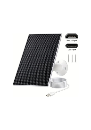 Besthome1 Dream011 Beyaz Çift Paket 3w Ultra İnce Esnek Güneş Paneli Etfe Işık Geçirgenliği 360 Ayarlanabilir Usb C Uyumlu Taşı