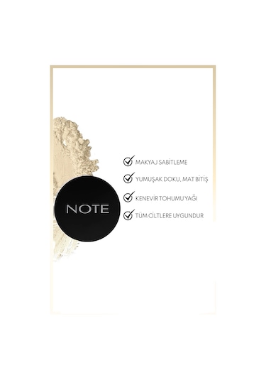 Note Cosmetique Banana Setting Powder Mat Bitişli Makyaj Sabitleyici Toz Pudra