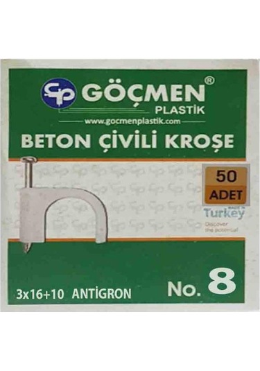 Göçmen Çivili Kroşe 8 Numara 50'li Paket