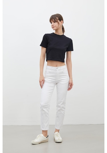 Manuka Bootcut Fıt Denim Pantolon Beyaz