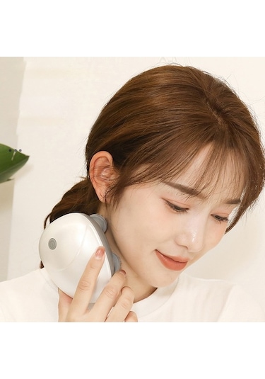 Novahub Elektrikli Saç Derisi Masaj Aleti Kablosuz Baş Masaj Aleti 4 Yoğurma Başlığı Taşınabilir Elde Taşınabilir Baş Kaşıyıcı Gümüş Gümüş