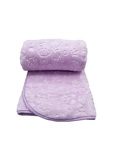 Kuzum Bebe Premium Kabartmalı Peluş Bebek Battaniyesi Pembe