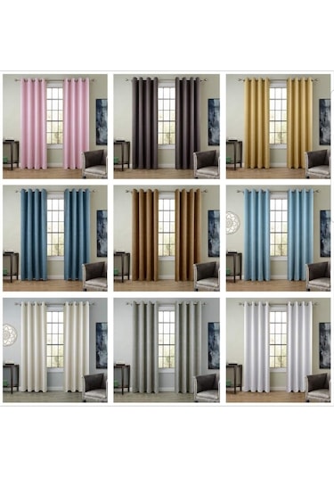 Rustik Perdesi - Kuşgözü Perde - 13 Farklı Renk Perde