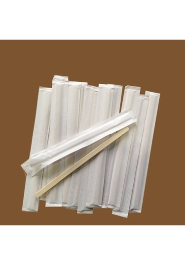 Sargılı Çay Kahve Karıştırıcı 250 Adet Ahşap