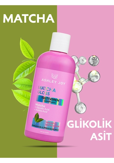 Ashley Joy Matcha Gloss Glikolik Asit İçeren Işıltı Ve Parlaklık Veren Şampuan 400 ML