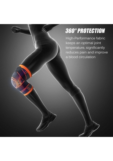 Artfulabode Ve Ve Skycıty Siyah Koşu, Koruma İçin Esnek Eklem Dizlik Diz Destek Bisiklet Basketbol - Td Siyah